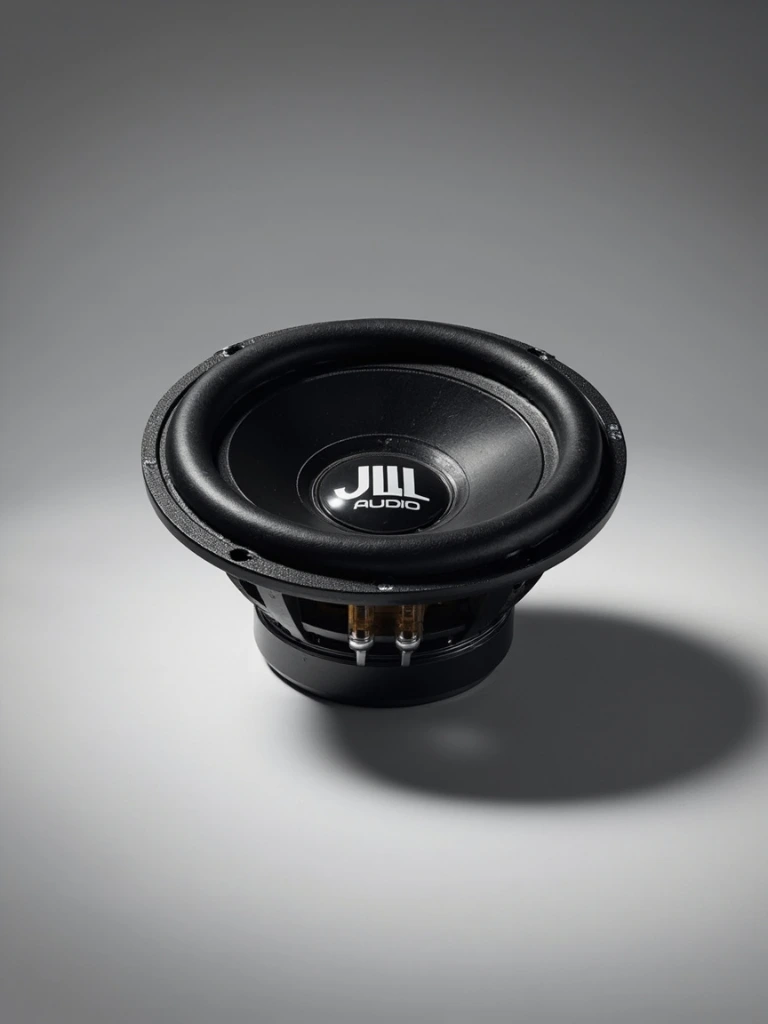 JL Audio 12-inch subwoofer on a studio sweep